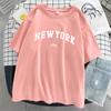 New York Usa City Letter Graphic T Shirts For Women Breathable Cotton TShirt Street Tee Shirtstreet Oversized Short Sleeve