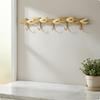 Appendiabiti Libellula Colore Ottone da Parete con Motivi Naturalistici per Ingresso, Armadio,