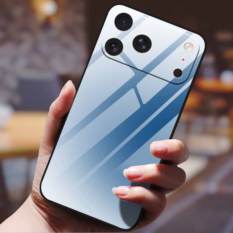 Gradient Phone Case for iphone 17  pro max iphone17 Air Tempered Glass Hard Back Cover for Apple iphone17pro Candy Color Pattern