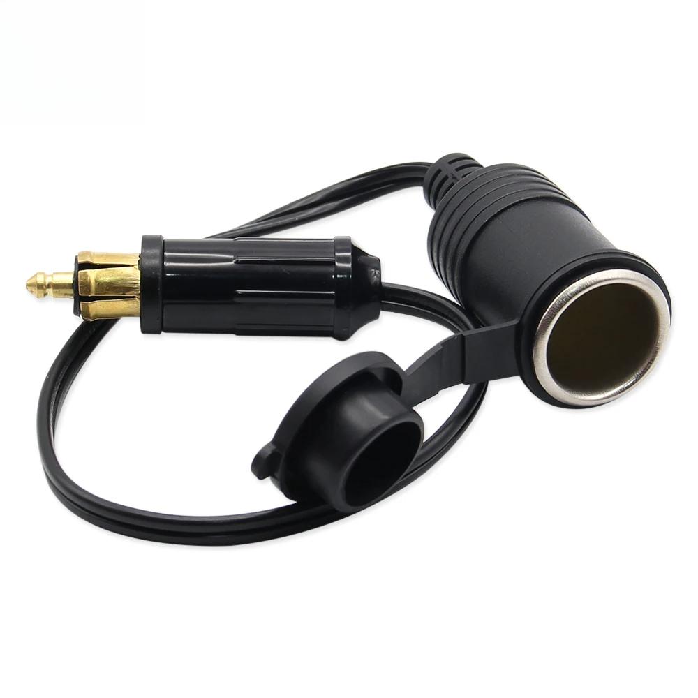 DC 12V 24V EU Plug for BMW DIN Hella Motorcycle Charger Socket Outlet Convert To Car Socket Adapter Power Lead Cable