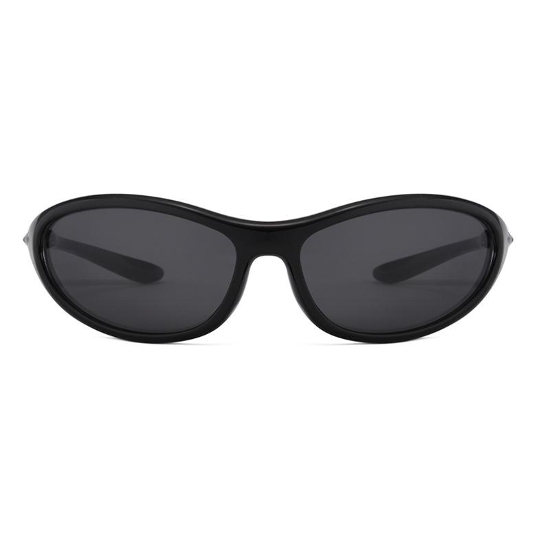 Tide punk advanced sense avant-garde men's personalized wear with sunscreen sunglasses women's concave street shot headband sunglasses