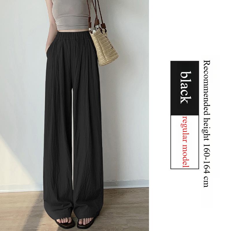 

GMXIA Женские модные повседневные брюки с однотонным принтом и высокой талией и капри XL чёрный