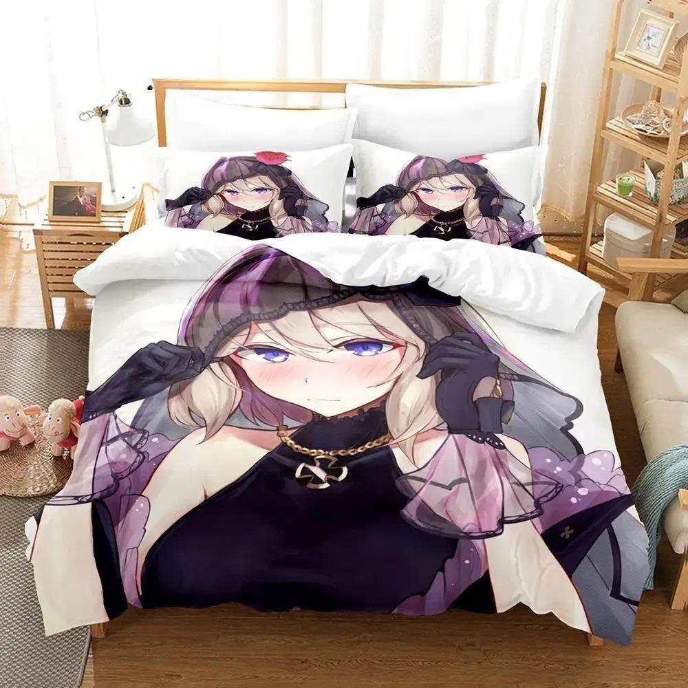 Lightweight Trendy Single Twin Full Queen King 3D Print Anime Azur Lane Size Bed Adult Kid Bedroom Sets Quilt