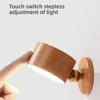 USB Rechargeable LED Wall Sconce Wooden Magnetic Night Light Simple Wall Mounted Lamp