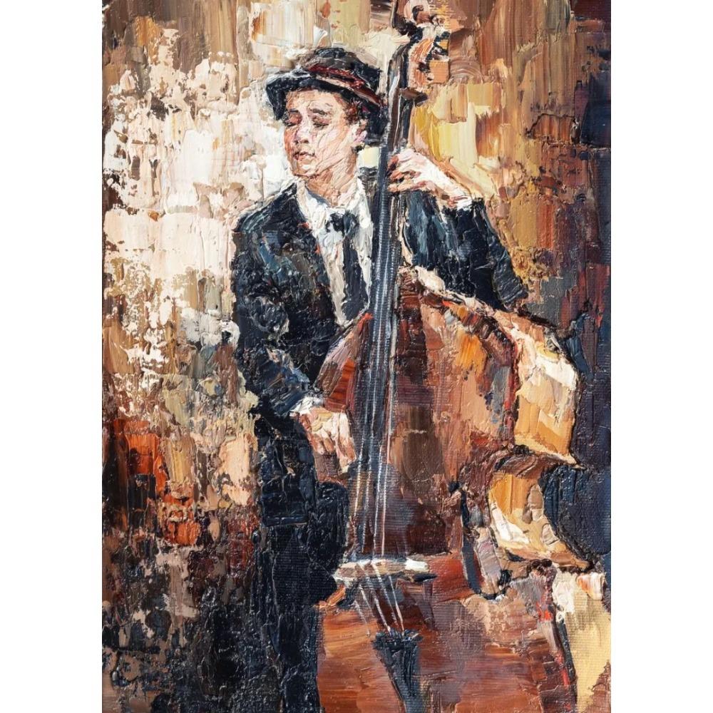 Abstrakte Vintage Musikposter Öl Jazz Saxophon Violine Gitarre Klavier Poster Leinwanddruck Wandkunst Poster Wohnzimmerdekor