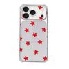 Korean Fresh Red Five-pointed Star UV Painting Printing Apple 15promax Summer Mobile Phone Case Protective Case