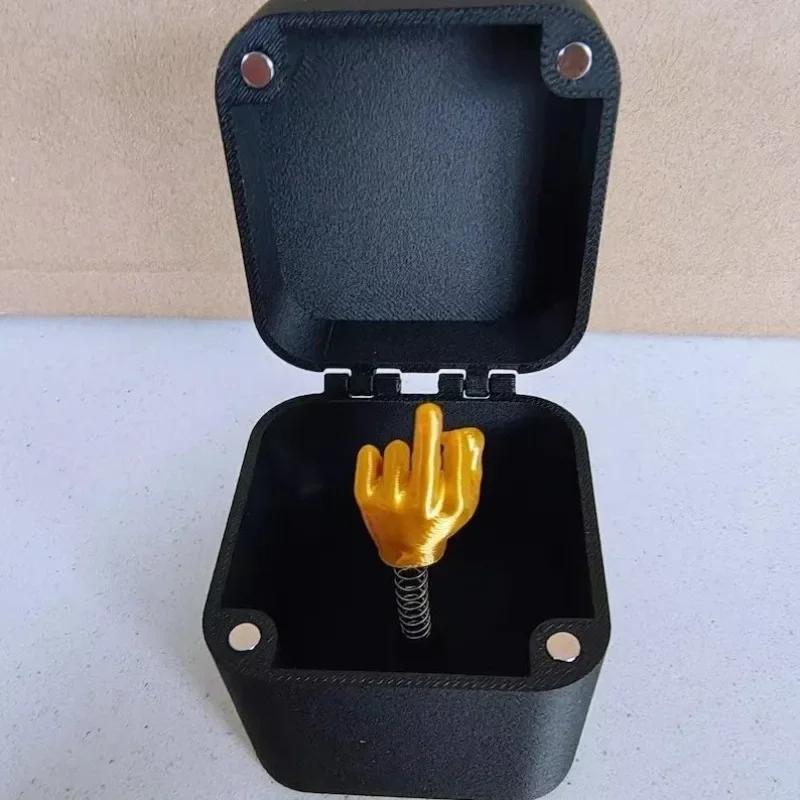 Presente de brincadeira interessante de Natal Dedo médio em caixa Caixa de Natal Presentes criativos engraçados Decoração de mesa de escritório Decoração de casa