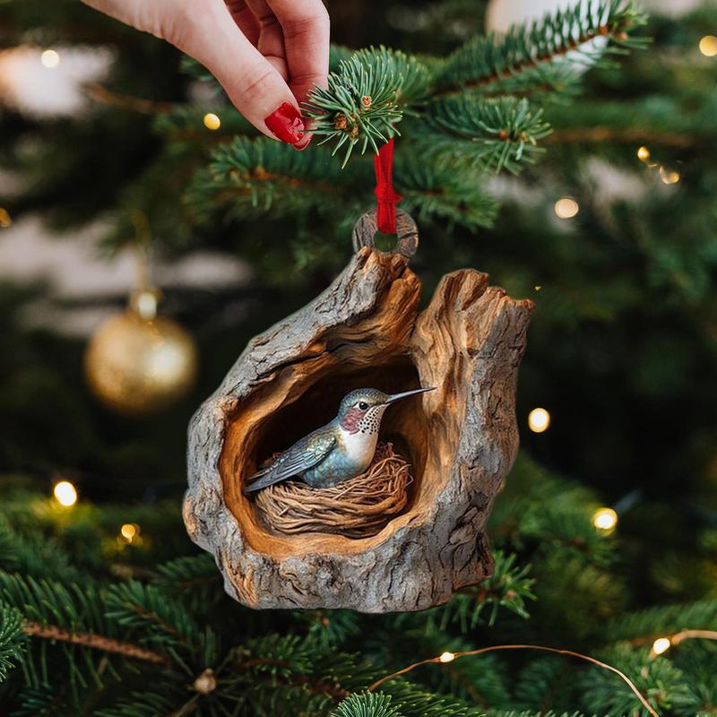 2026 Animal Christmas Ornaments 2D Cute Acrylic Raccoon Cat Owl Squirrel Animal Pendant for Christmas Tree Decoration