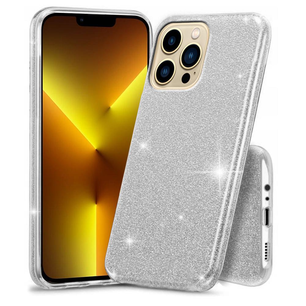 Glitter Case for iPhone 13 Pro Max, Silver