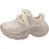 Small silver platform dad shoes for women's 2025 spring new height-increasing versatile casual sports shoes, light trendy shoes