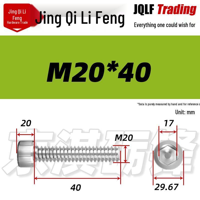 201 Stainless Steel Hex Socket Head Cap Screws M3-M27, Fully Threaded