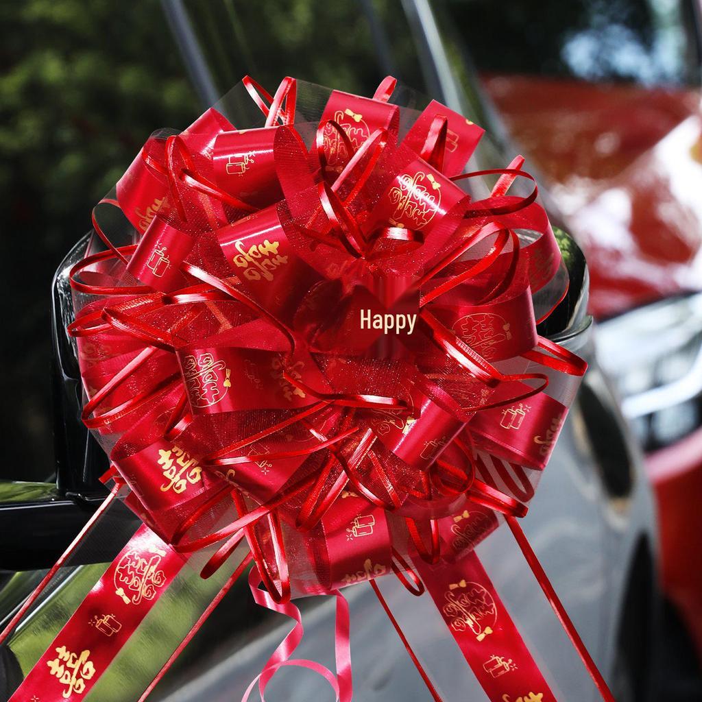 Wedding Car and Room Decor Set with Ribbons and Butterflies