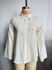 2026 European & American Solid Color Casual Loose Long-Sleeved Linen Shirt