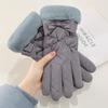 Touch Screen Winter Gloves Bowknot Wind Waterproof Cold Resistance Cycling Gloves Thermal Fleece Warm Skiing Mittens Winter New