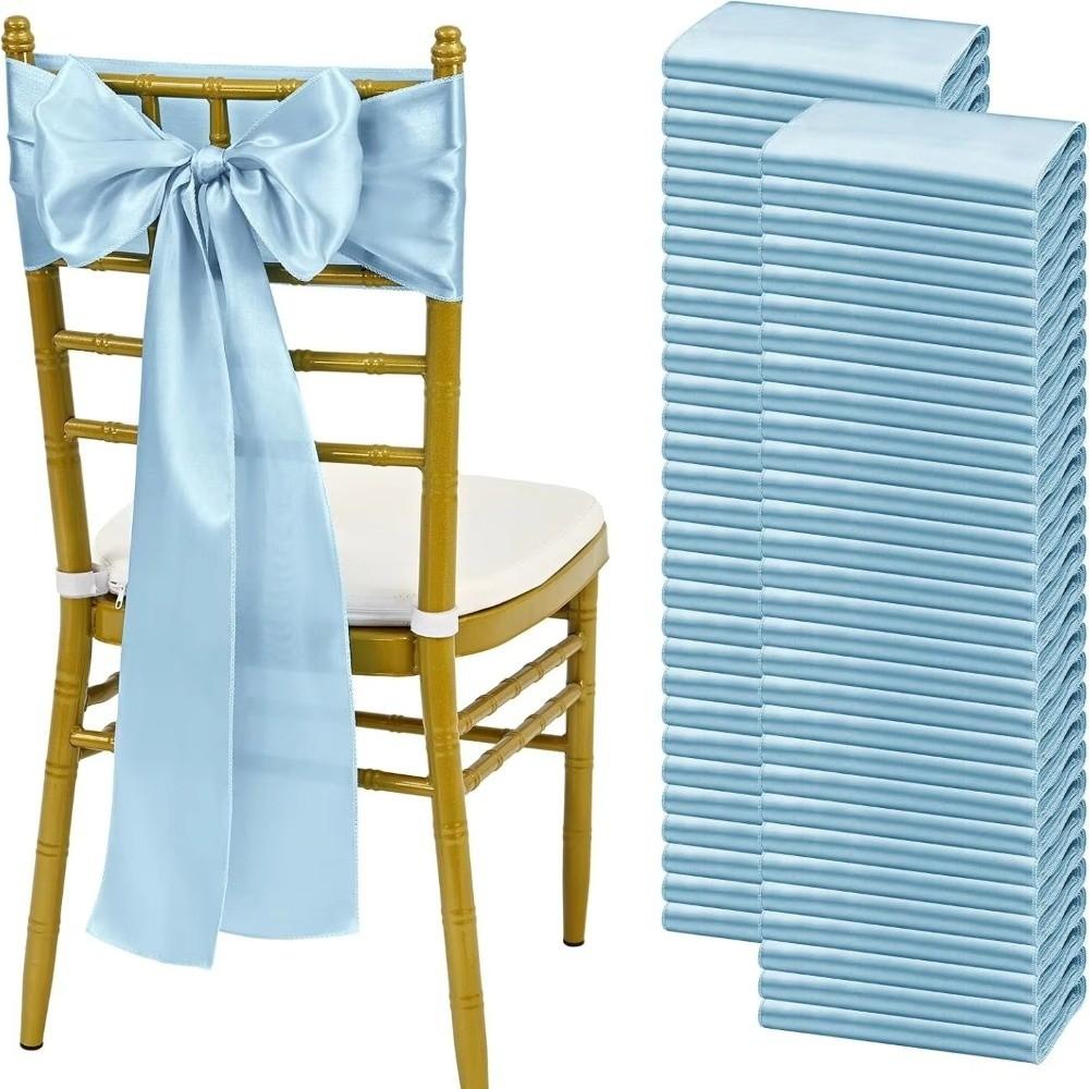 Elegant Design Satin Chair Sashes Butterfly Ties Chair Cover Decoration  Festival Celebration