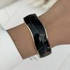 Luxury Black Enamel Gold Color Cuff Bangles for Women Vintage Chunky Geometric Statement Bracelet Set 2026 Trendy Jewelry Gift