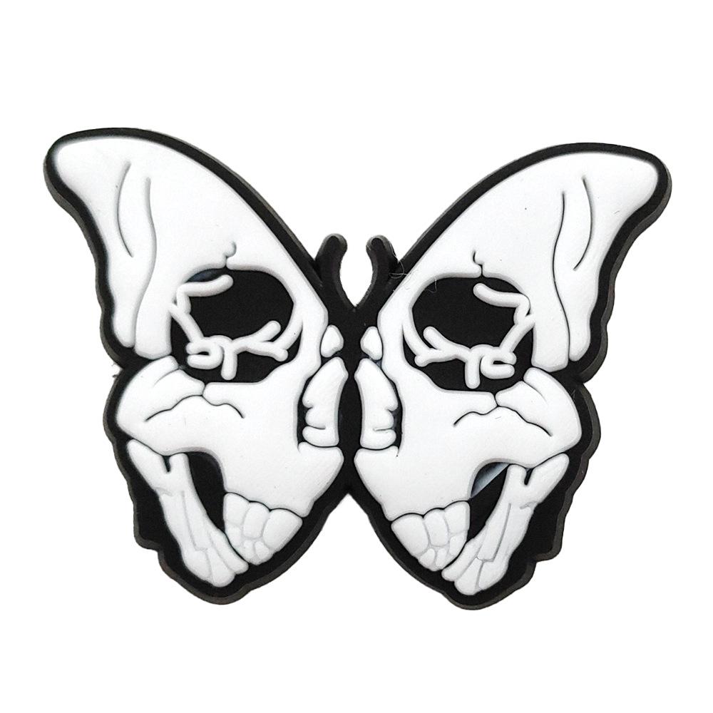 Black & White Halloween Punk Metal Rock Croc Shoe Charms