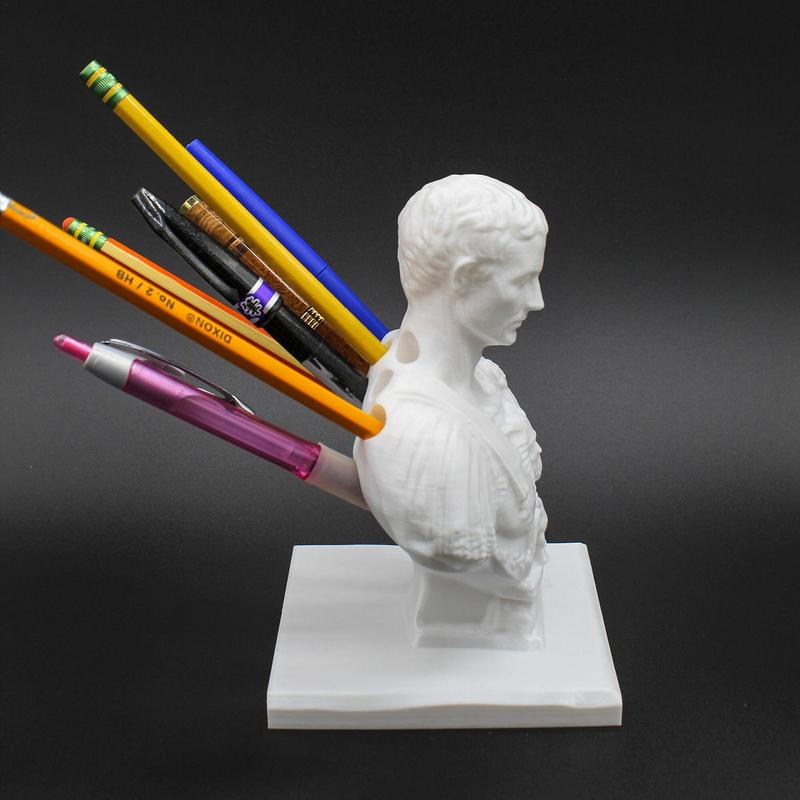 

Julius Caesar statue Office Desk Pen Holder Office Desk Organizer Office Decor pen Rack Gift Stationery teacher gift United States