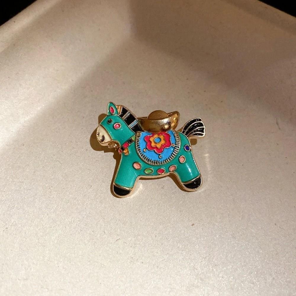 Neujahr Tierkreis Pony Anstecknadel Schmuckzubehör Tier Anstecknadeln Party Dekoration