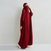 Designer Vintage Solid Loose Long Sleeve Dress Women Elegant Casual Natural Ruffle One Piece Dresses Female National Wind Hooded Blouse Clothing
