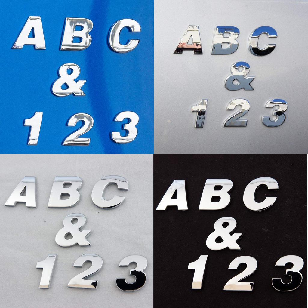 Mukojima Automobile Supplies Manufacturing MYS-051T 3D 3D Molded Emblem Sticker Alphabet V Silver