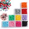 Handmade Bracelet Beads Acrylic Solid Color 8 × 6mm Four-way Straight Hole Beads String Accessories Handmade DIY Bracelet Pendant Jewelry Accessories