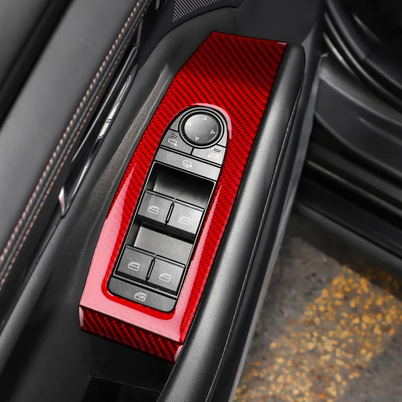 Carbon Fiber For Mazda 3 Axela -2025 Front Door Window Switch Trim Anti Scratch Wear Resistant Interior Car Accessories