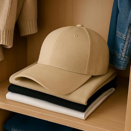 Bless International Premium Cotton Baseball Caps for Men & Women (Beige Color)