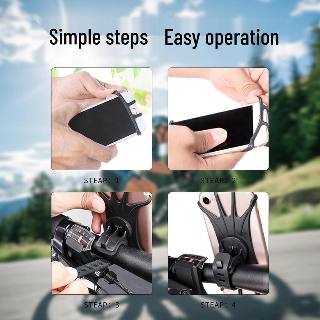 Silicone Bike Phone Holder & Handlebar Mount