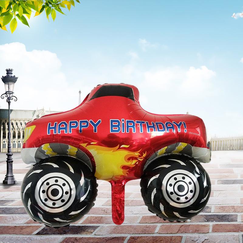 Cartoon Car Aluminum Balloon for Kids' Birthday Party & Venue Decoration