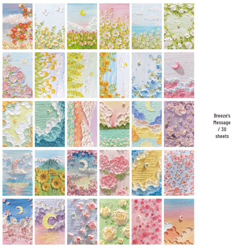 Ψίθυροι των Τεσσάρων Εποχών: Σετ Καρτ Ποστάλ με Ελαιογραφίες (30 κάρτες)