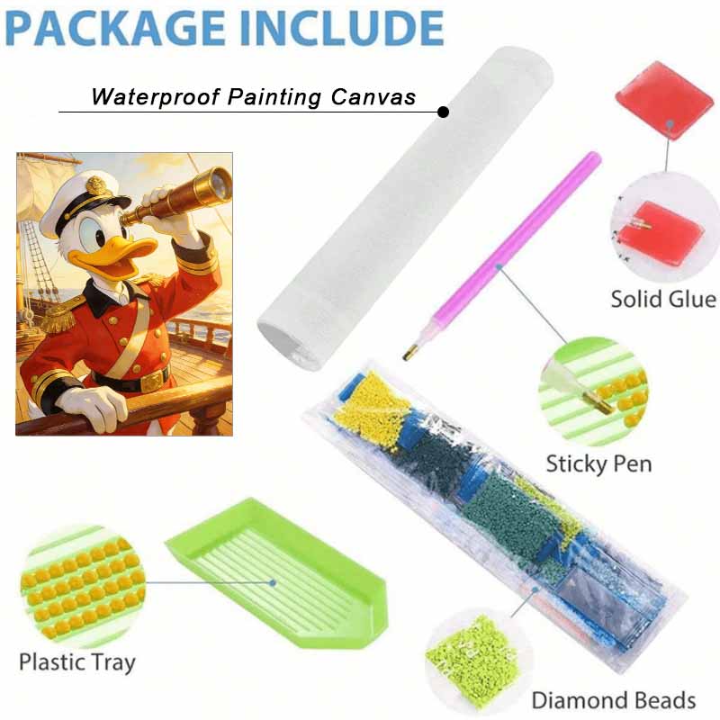 Disney Donald Duck Captain Diamond Painting Art Kit Handmade DIY5D Home Decor Gift