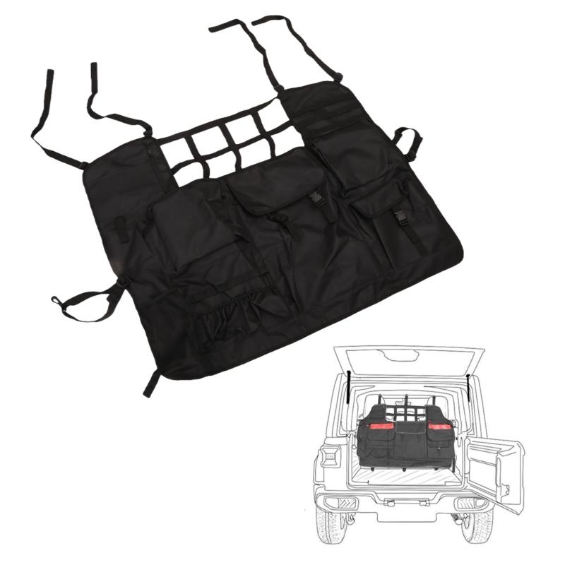 Multipurpose Universal Rear Storage Mesh Bag Organizer With Secure Mounting System Suitable For JK Interior Organization