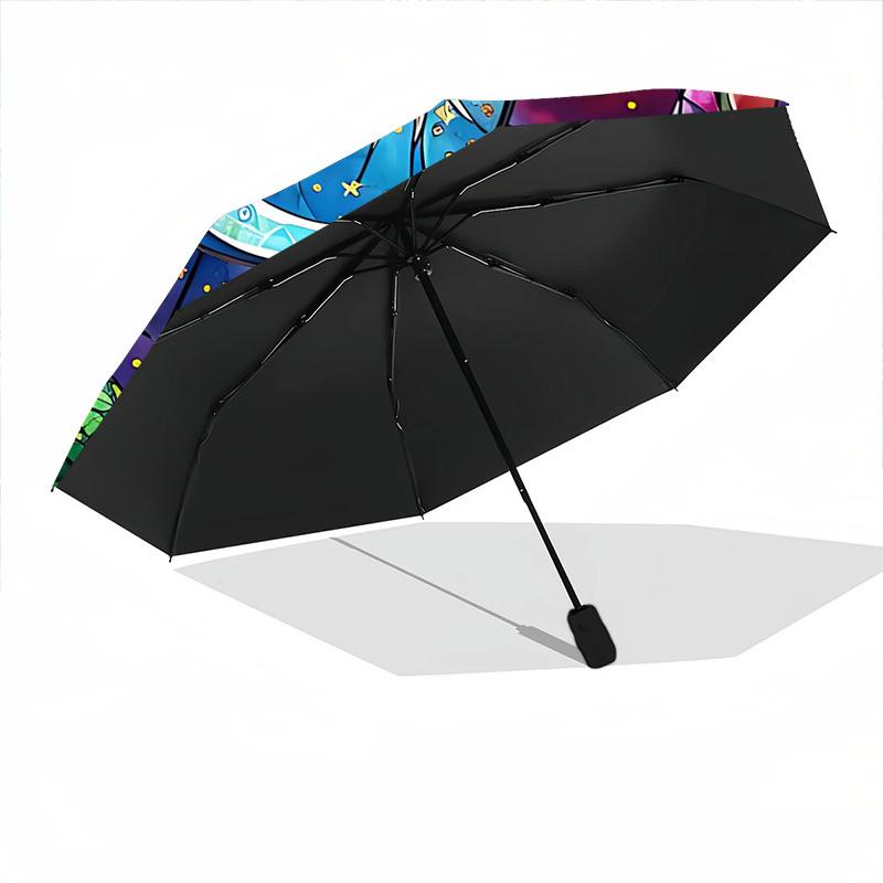 1PC Celestial Design Automatic Open/close, All-Season Portable Folding Umbrella for Women & Men yy250919138