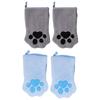 Pet Towels Glove Quick Drying Dog Bathing Gloves Pet Grooming Gloves Multicolor Soft Absorbent Paw Print For Dogs Cats Bathing