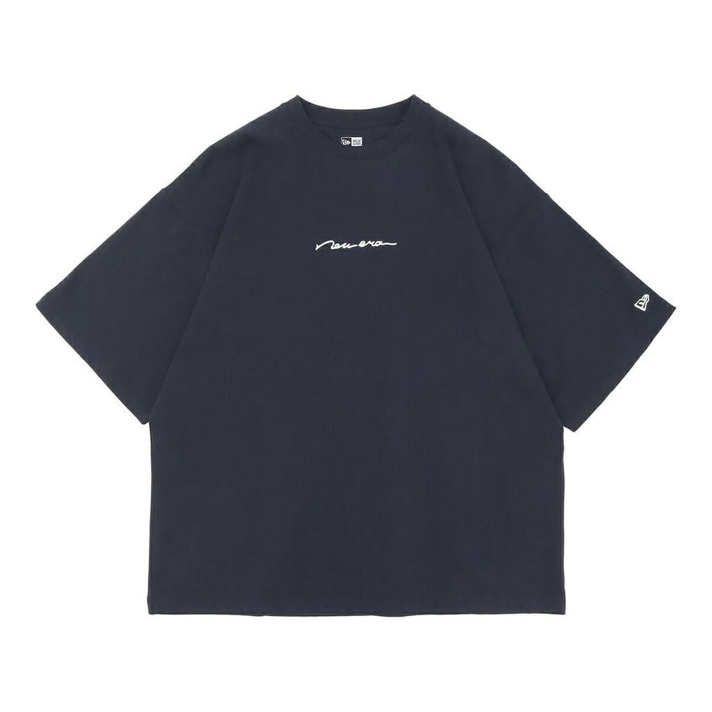 NEW ERA T-Shirt Handwritten Logo Oversized Cotton Navy 14566731 NER34A8679