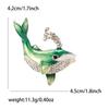 Japan And South Korea Cute Creative Alloy Rhinestone Spray Whale Brooch Fashion Versatile Men'S And Women'S Clothing Corsage Jewelry Pin