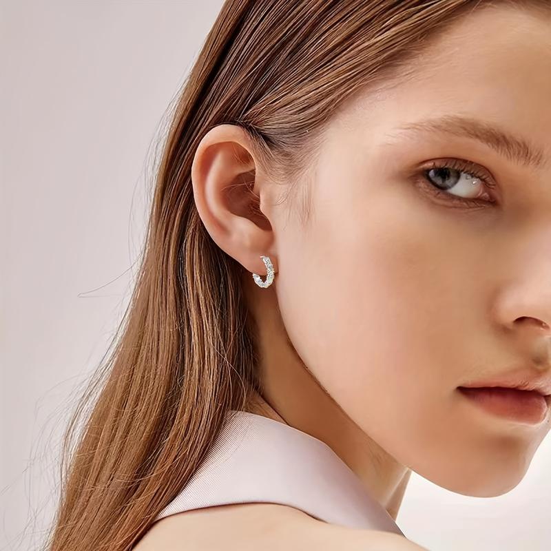 S925 Sterling Silver Daisy Flower Hoop Earrings for Women Girls Fine Jewelry Valentine's Day Gift