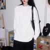 Korean Pure Cotton Cartoon Cat Print Long Sleeve T-Shirt - Women's Loose Fit, Age-Reducing, for Spring & Autumn.