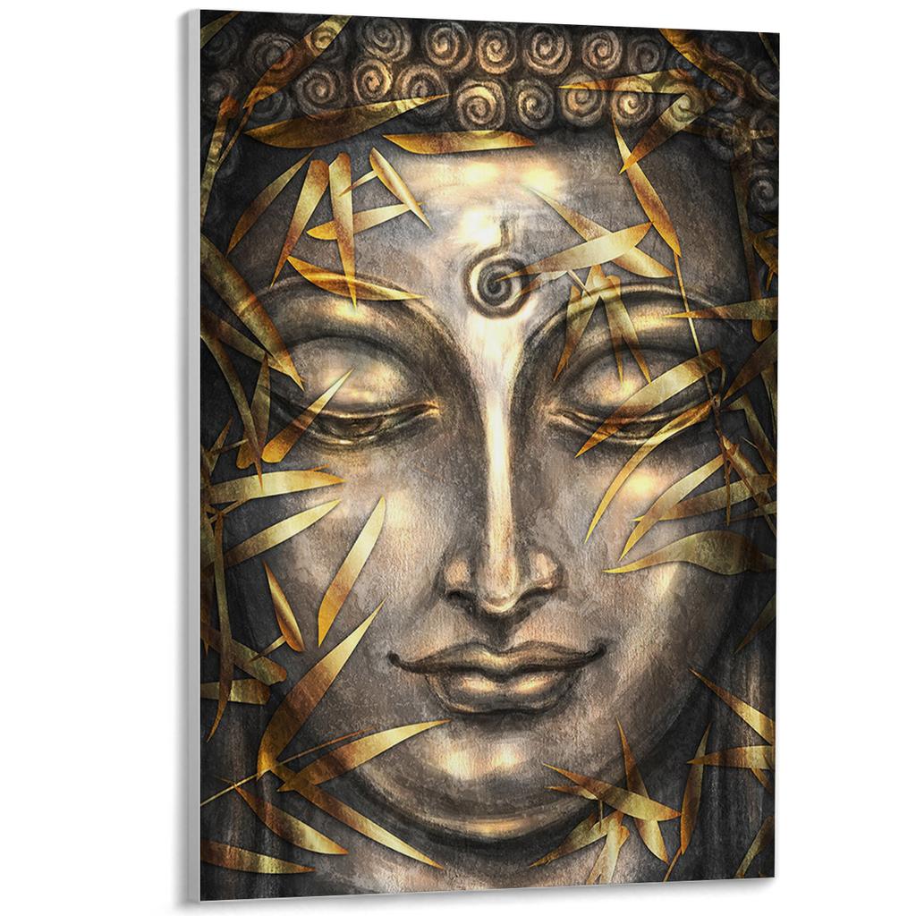 Gold Buddha Canvas Paintings Wall Art Mandala Flower Buddha Posters HD Picture For Living Room Bedroom Decoration Decor Unframed