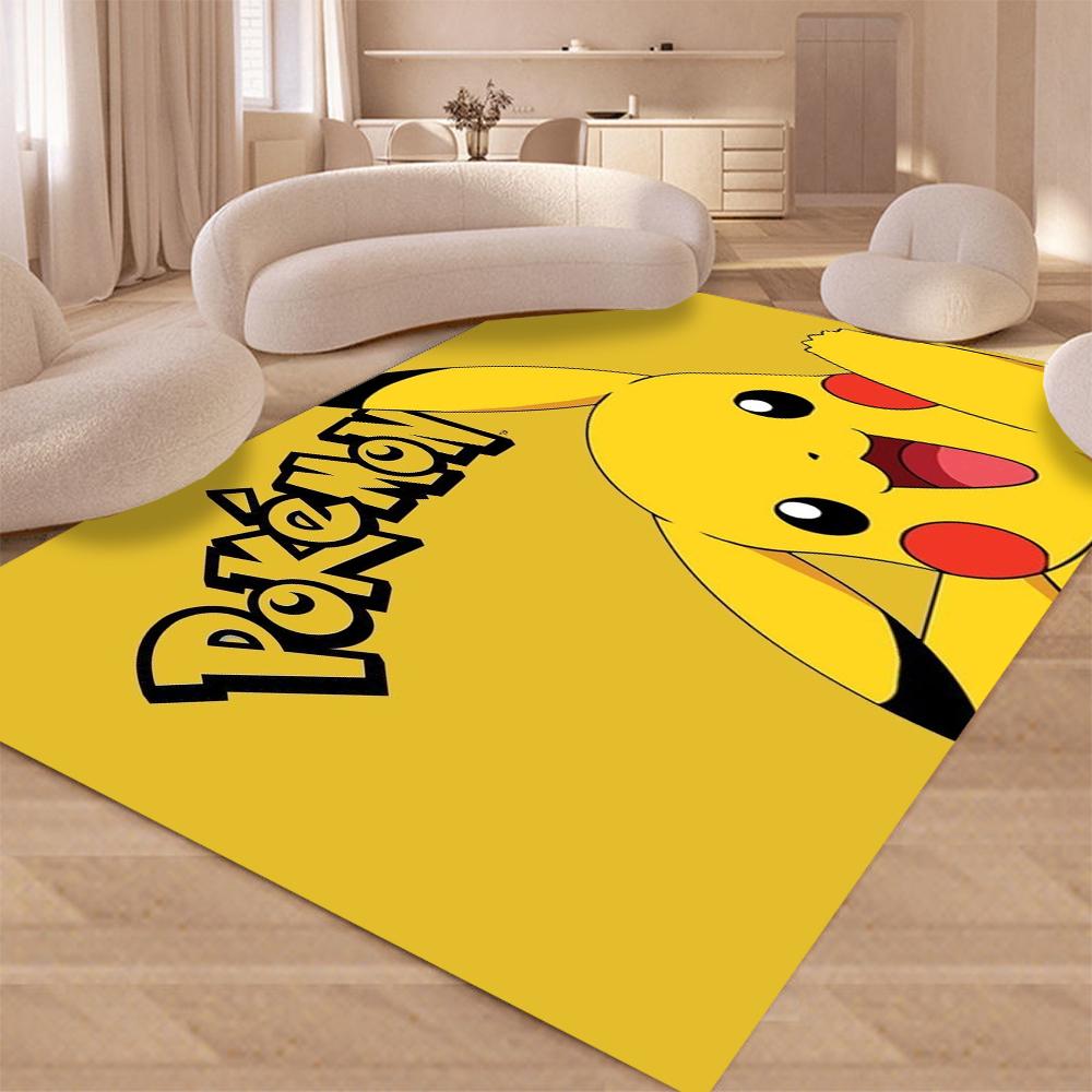 Disney Cartoon P-okemon Niedlicher P-ikachu Teppich Teppich für Schlafzimmer Wohnzimmer Zuhause Sofa Dekoration Kinder Große Bodenmatte Geschenk
