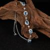 Temu Jewelry S925 Sterling Silver Natural Pomegranate Topa Diopside Bracelet Women