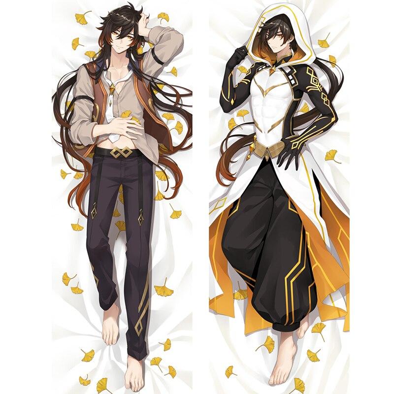 60x180cm Genshin Impact Zhongli Hugging Body Pillowcase Anime Dakiamkura Case Cartoon Character Cosplay Pillow Case Cover Otkua Gifts