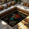 DO YOUR BEST Motivational Rug, Black Colorful Letter Carpet for Living Room, Soft Non-Slip Sofa Mat with Bohemian Decor