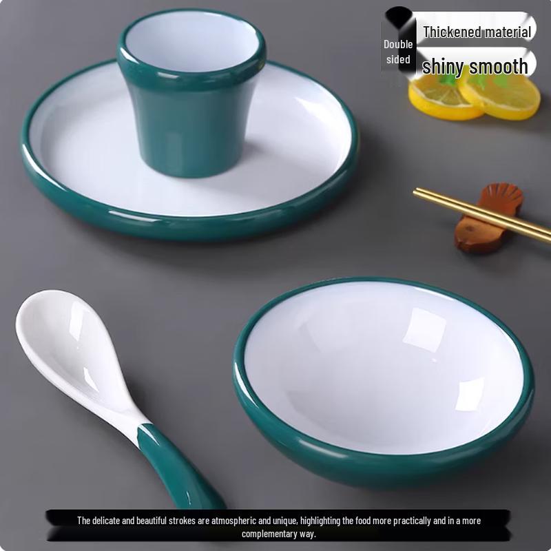 Taishun Melamine Two-Tone Soup Spoon