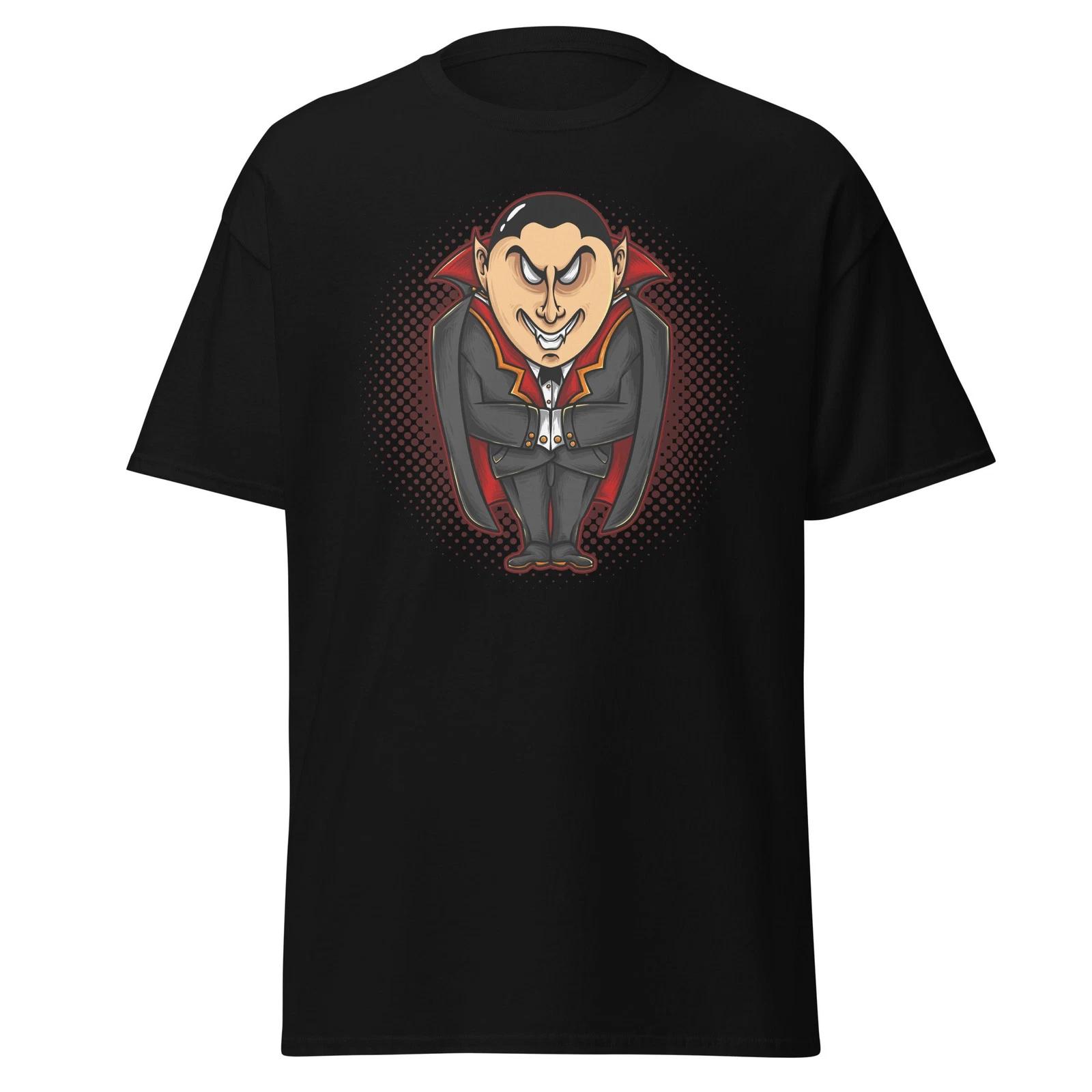 Halloween Vampire Unisex Classic 100% Cotton T-shirt Mens Tees Top S