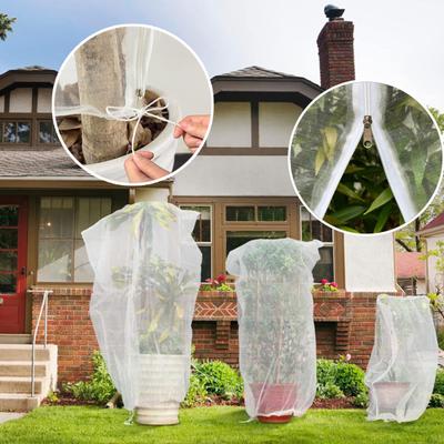 Large Fruit Tree Netting Cover with Zipper Drawstring Design Ultra-Fine Mesh Transparent Bird Insect Garden Netting Plant Cover Mesh Screen