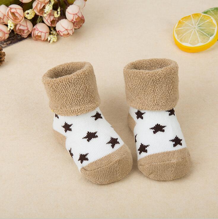 21 Color Baby Socks Boy Girl Winter Cute Bear Puppy Newborn Kids Children Infant Toddler Terry Warm Slipper Striped Star Dot
