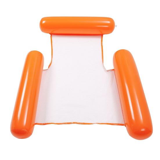 Aufblasbarer Pool-Schwimmsessel, ergonomische Kopfstütze, auslaufsicherer PVC-Liegestuhl für Schwimmbecken, PVC, schwimmendes Sofa für Kinder und Erwachsene, Wasserhängematte