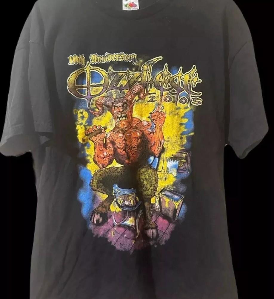 Винтажная футболка Ozzfest 2005 Оззи Осборн Репринт Мужская Женская S-5XL Унисекс Футболка S